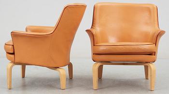 FÅTÖLJER, ett par, "Pilot", Arne Norell. Modellen formgiven 1967.