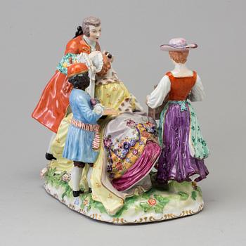 A large porcelain group, 'Vienna', 19th Century.