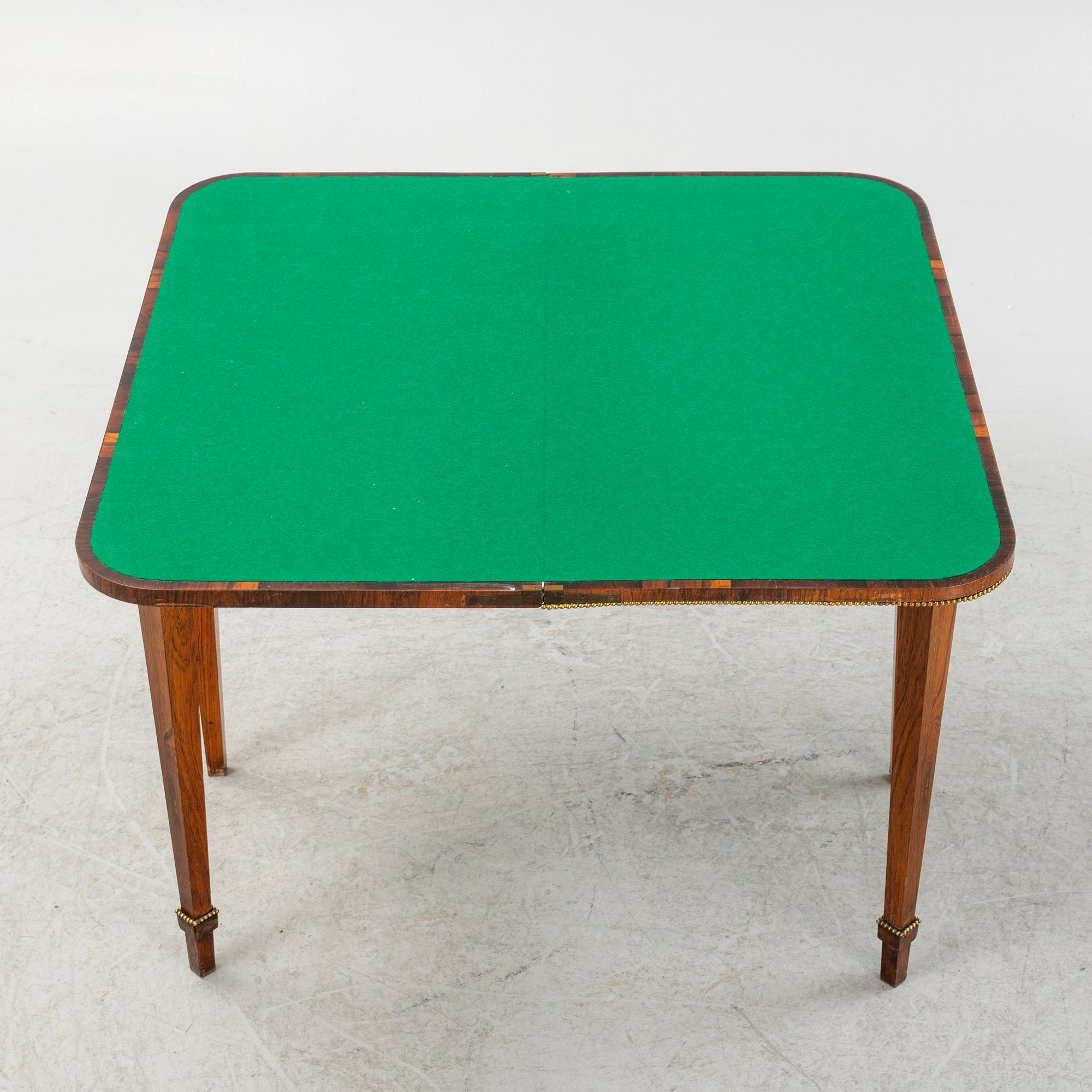 Gaming table, late Gustavian style, circa 1800.
