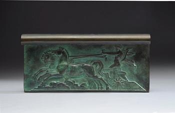 A patinated bronze wall-lamp, Sweden 1920's-1930's.
