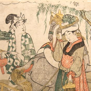Eishōsai Chōki, from ". . . saku jūni tsui" (Twelve Scenes. . .).