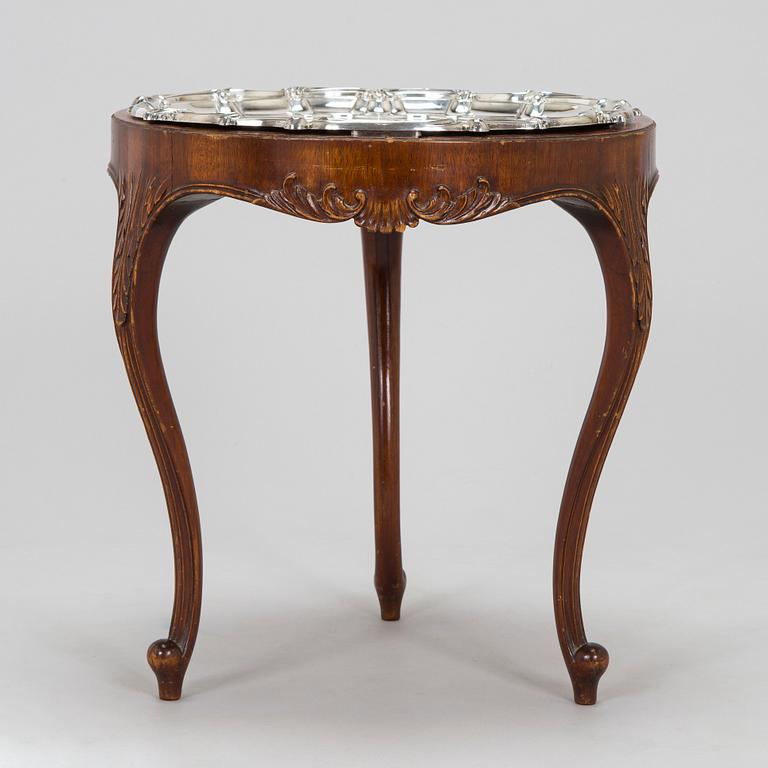 Brickbord, sterlingsilver och mahognyfaner, Mappin & Webb, London 1912, stommen av Paul Boman.