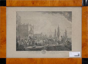 KOPPARSTICK, efter Pieter Wouwerman, 1800-tal.