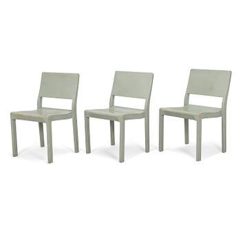 Alvar Aalto, stolar, 3 st, modell 611, O.Y. Huonekalu- ja Rakennustyötehdas A.B. 1940-tal.