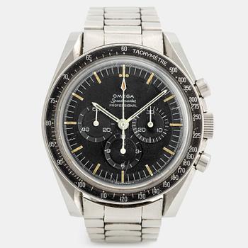40. Omega, Speedmaster, Moonwatch, Professional, "Fighter Pilot Olle Attehall", "CB case", chronograph, ca 1967.
