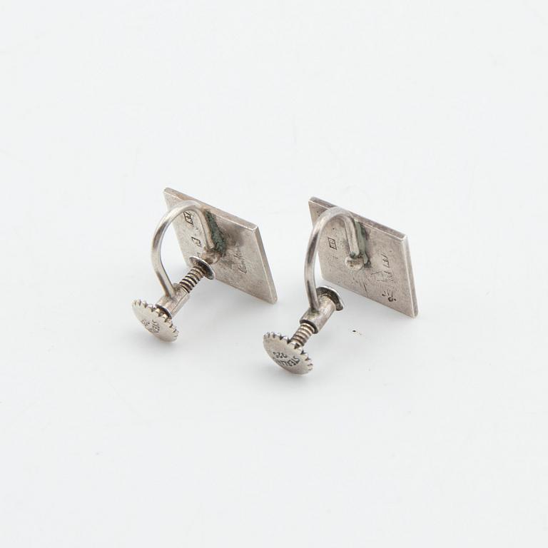 Wiwen Nilsson, earrings, a pair, silver, Lund, 1958.