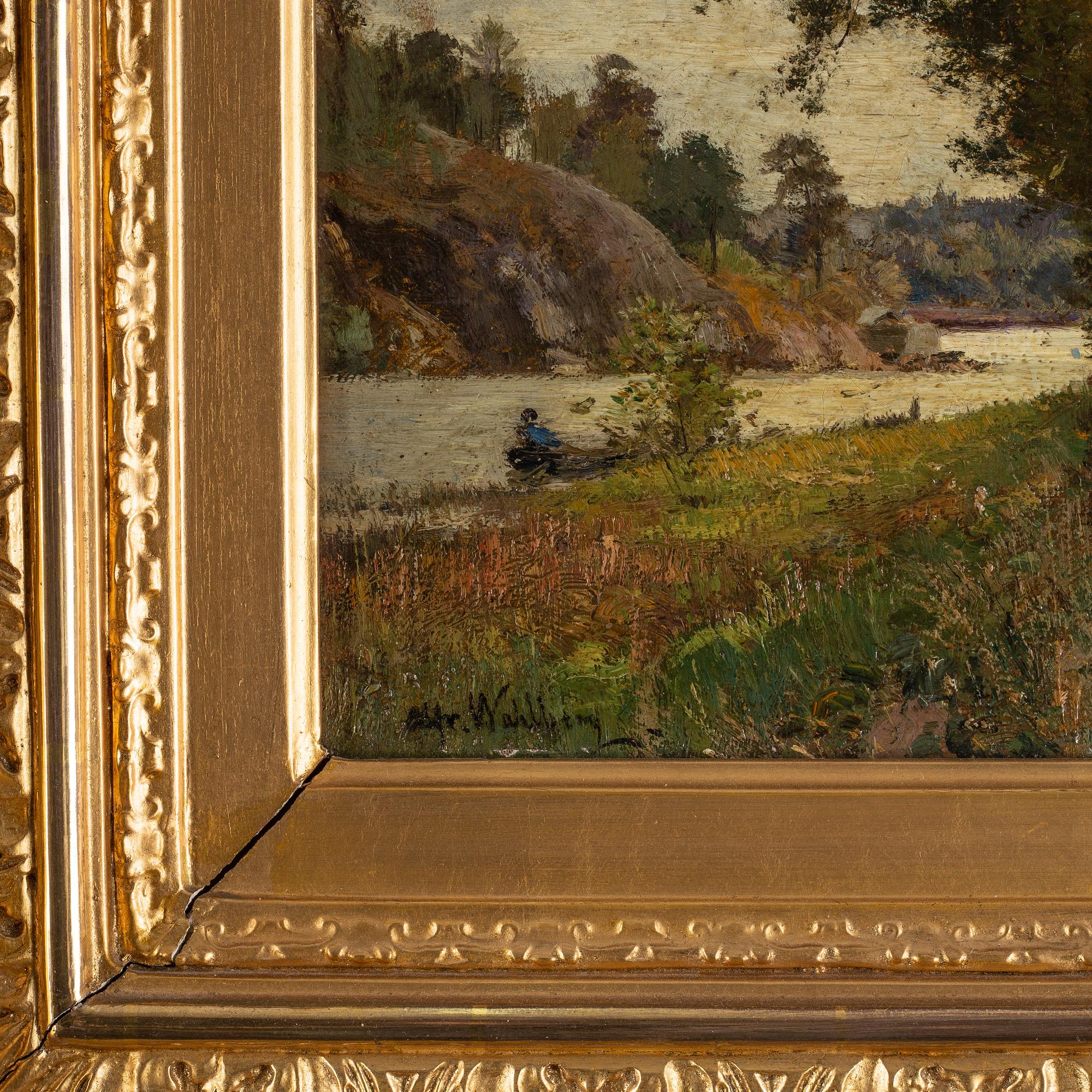 Alfred Wahlberg, oil on canvas, signed Alfr. Wahlberg.