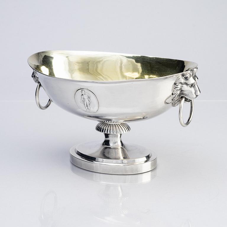 Simson Ryberg, uppsatsskål, silver, Stockholm 1796. Sengustaviansk.