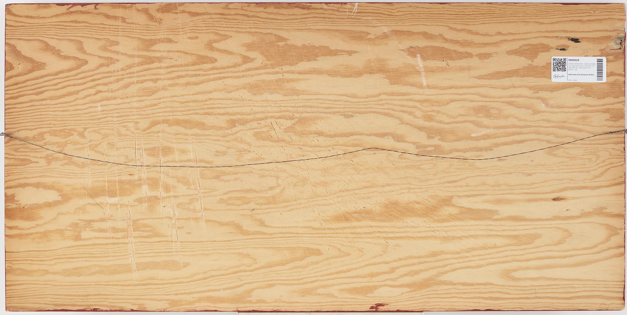 LASSE LINDQVIST,  relief, painted wood, signed Lasse Lindqvist and dated -82. "Dancing in the green".