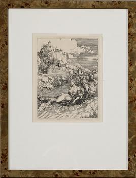 ALBRECHT DÜRER after, copperplate, signed in plate, subsequent deduction.