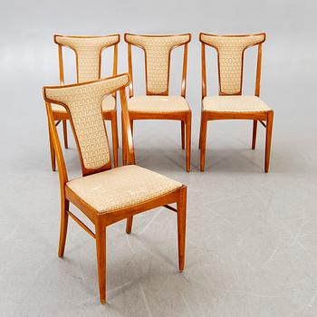 A set of four Bodafors teak chairs mid 1900s.