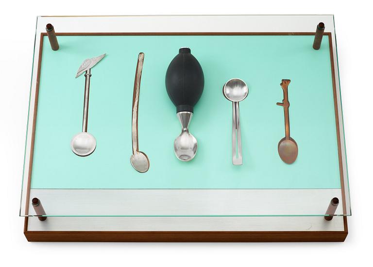 A project comprising five spoons by Lars Håkansson, Helena Lidholm, Erik Tidäng, Åsa Hellqvist, Ann-Marie Bernhardt.