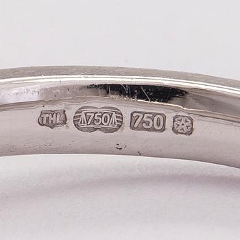 Ring, 18K vitguld, briljantslipad diamant ca 1.30 ct.