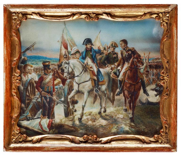Claude Joseph Vernet Efter, "Schlacht bei Friedland mit Napoleon I".