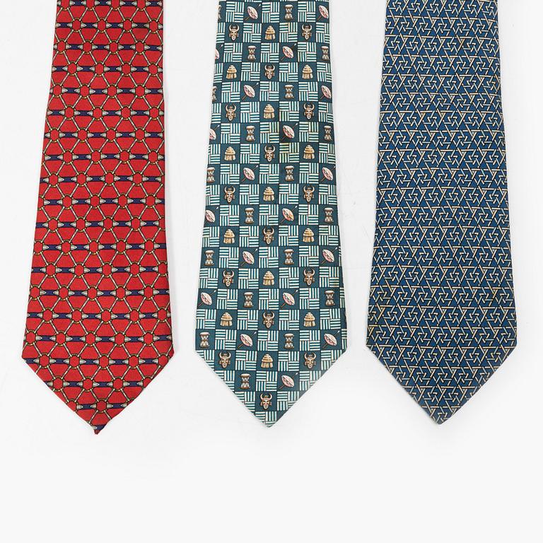 Hermès, ties, 3 pcs.