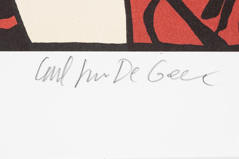 Carl Johan De Geer, färglitografi, signerad 71/190.