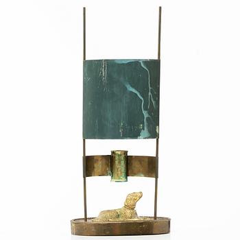 Läslampa, för ett ljus, omkring år 1800.