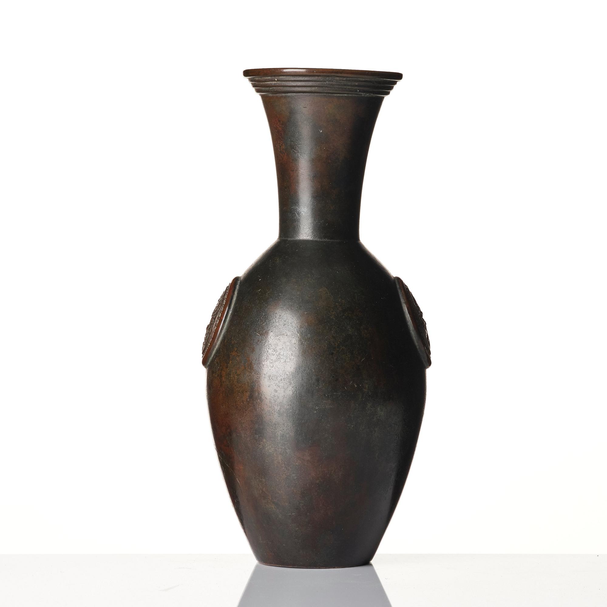 A copper alloy vase, circa 1900.