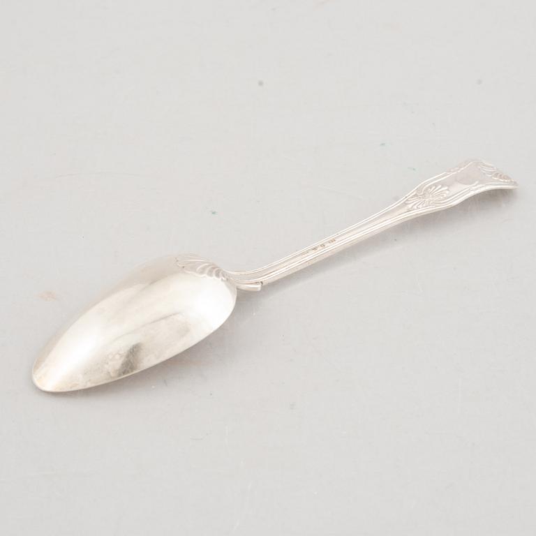 A Set of Twelve Swedish Silver "Kings Pattern" Dinner Spoons.