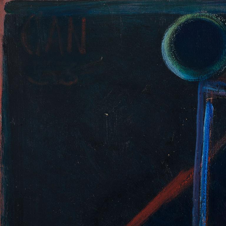 Gösta Adrian-Nilsson, masonite panel, Signed GAN and dated -53.