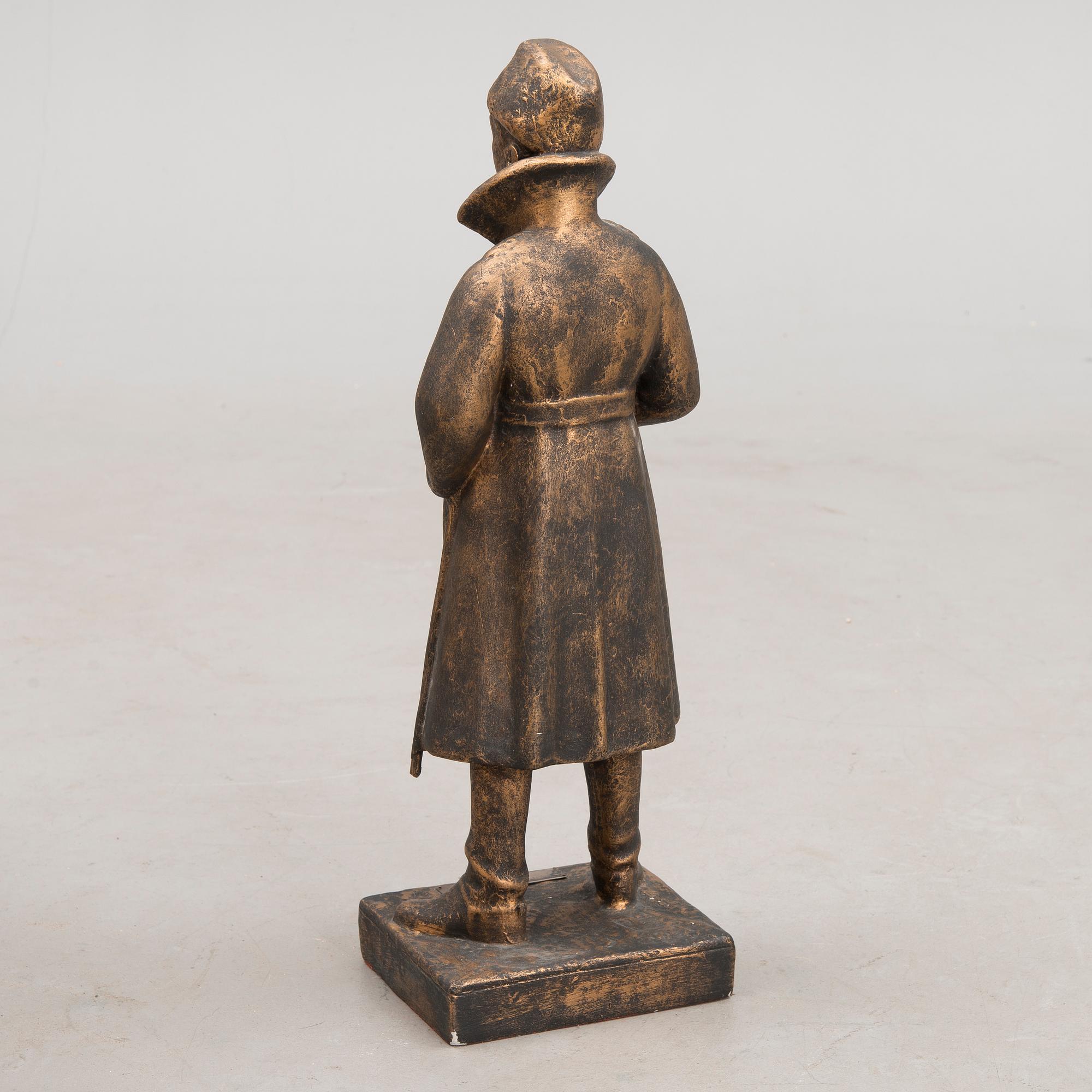 patinated plaster, signed and dated 1940.