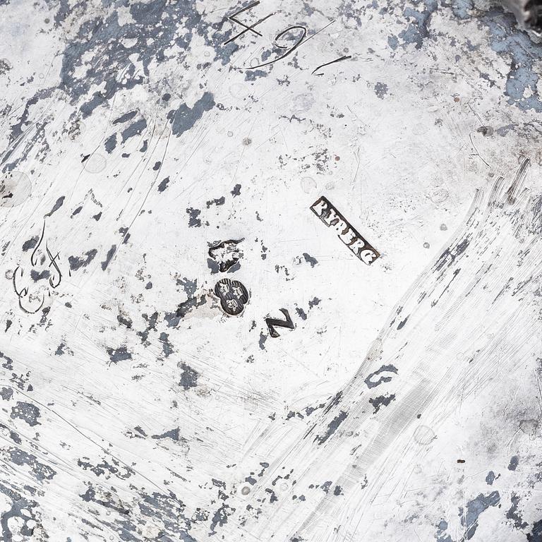 A Swedish Gustavian 18th century silver coffee-pot, mark of Simson Ryberg, Stockholm 1782.