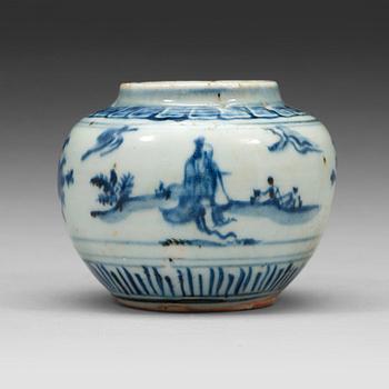 439. A blue and white Jar, Ming dynasty (1368-1644).