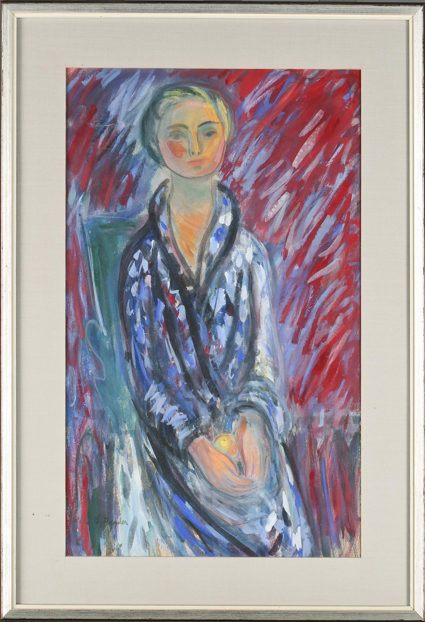 WALDEMAR SJÖLANDER, gouache, signerad.