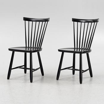 Carl Malmsten, six panted 'Lilla Åland' chairs from Stolab, dated 2009.
