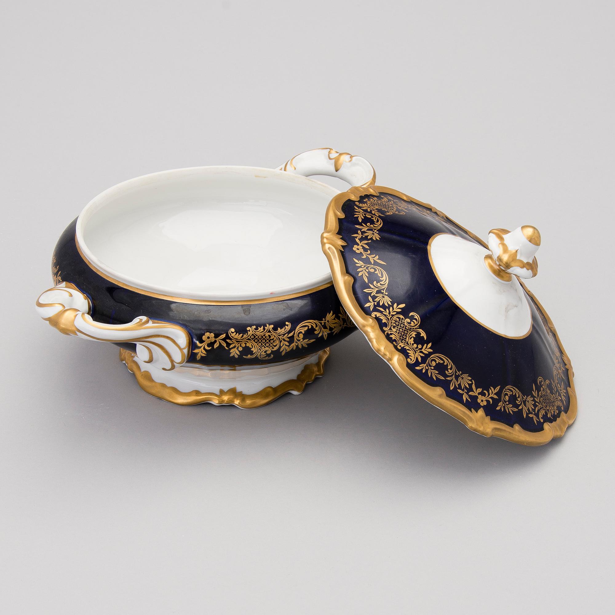 SERVISDELAR, 22 delar, porslin, "Katharine", Weimar, Östtyskland.
