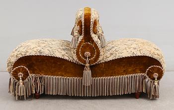 FÄSTMANSSOFFA, tapetserarstil, sent 1800-tal.