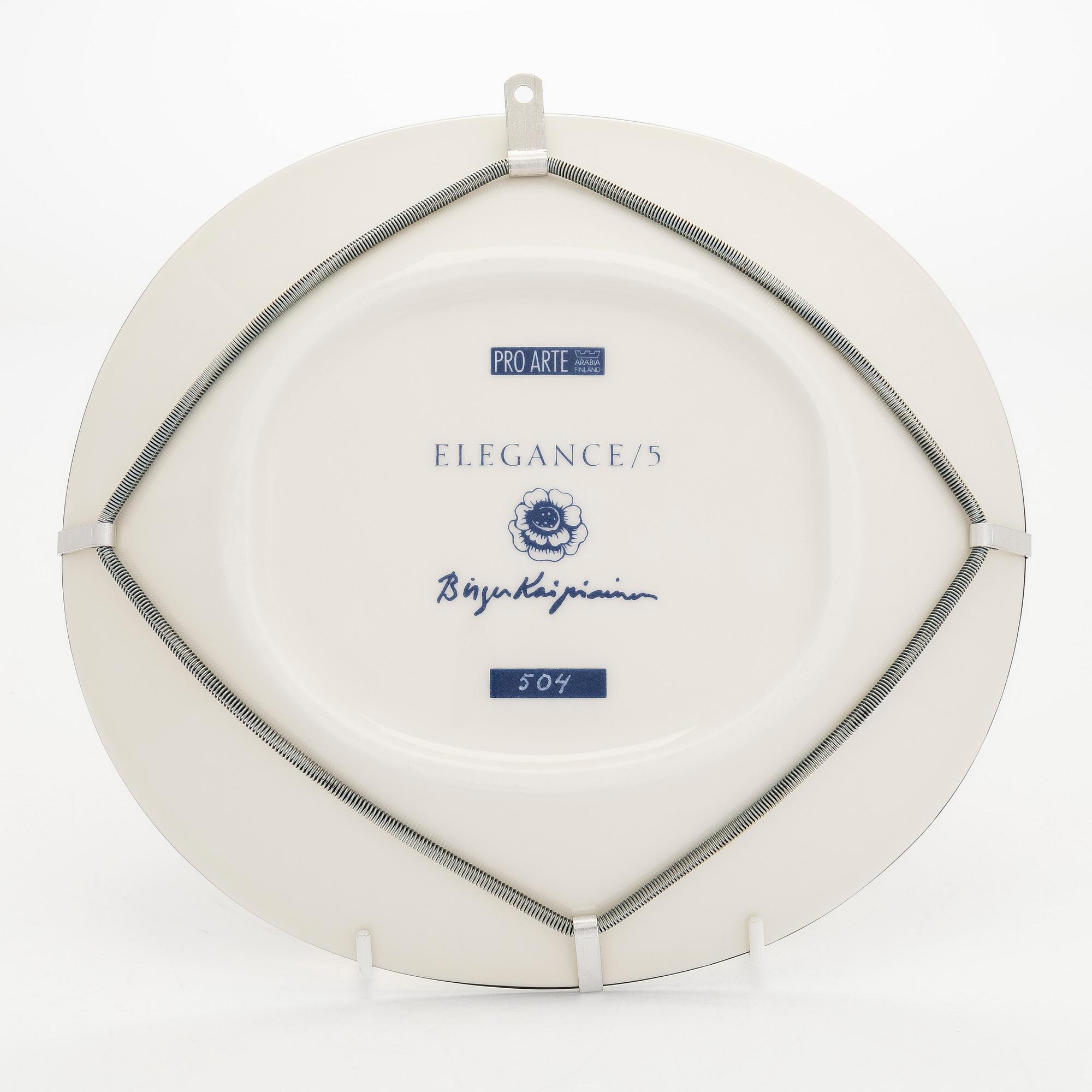 Birger Kaipiainen, fat, porslin, "Elegance/5 ", Birger Kaipiainen, Arabia, numrerad 504. Pro Arte.