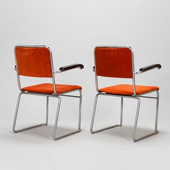 A pair of mid 20th century armchairs for J. Merivaara, Helsinki.