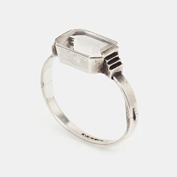 140. Wiwen Nilsson, armring, Lund 1934, sterling och bergkristall.