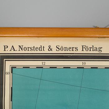 SKOLKARTA, "Brittiska öarna", Norstedts & söner, 1922.