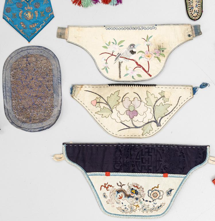A group lot of Chinese textiles, late Qing dynasty/early 20th century.