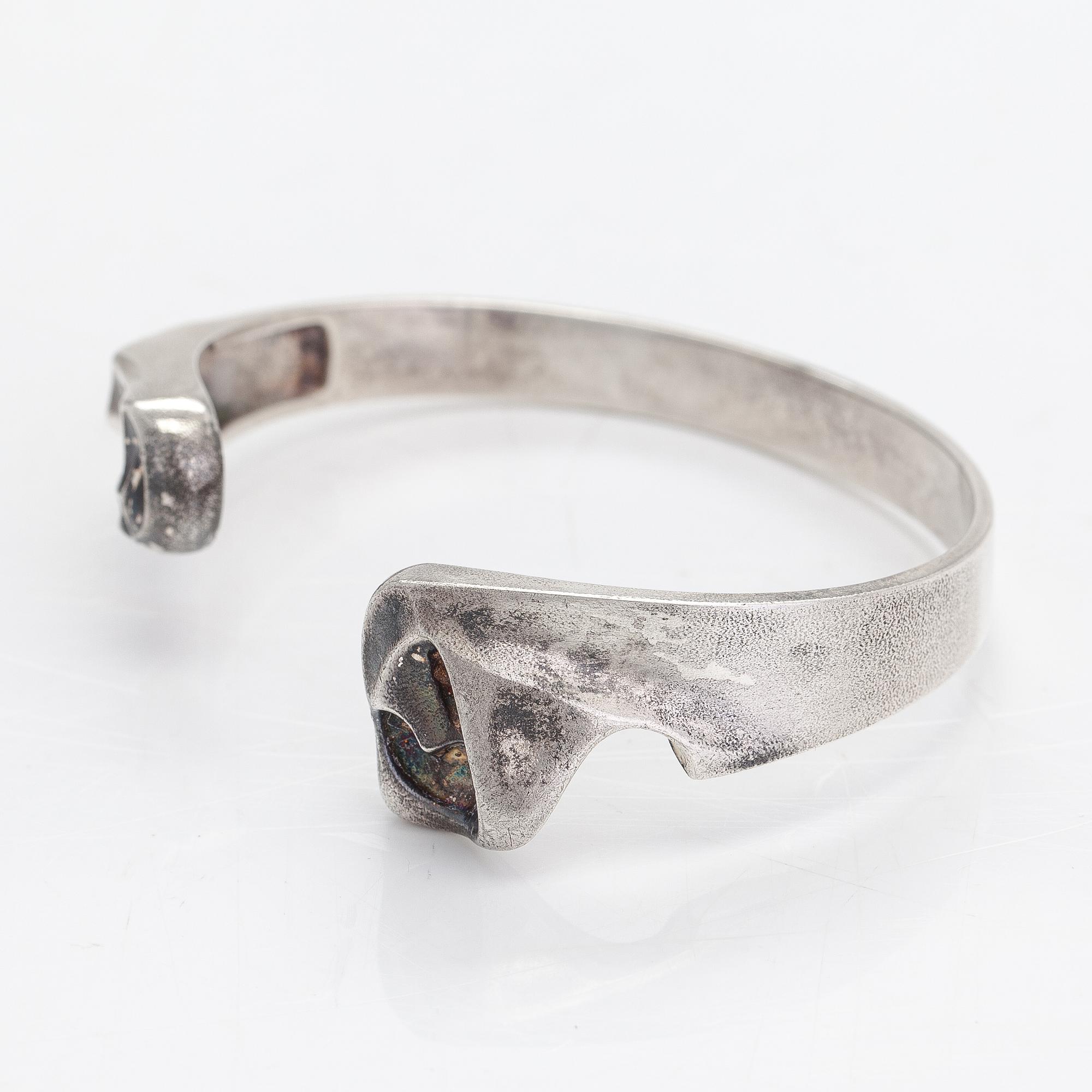 Björn Weckström, A sterling silver bracleet "Apollo". Lapponia 1978.