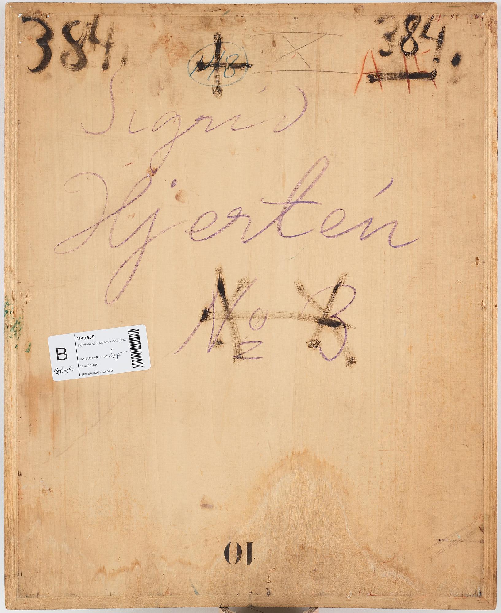 Sigrid Hjertén, Sitting Hindu.