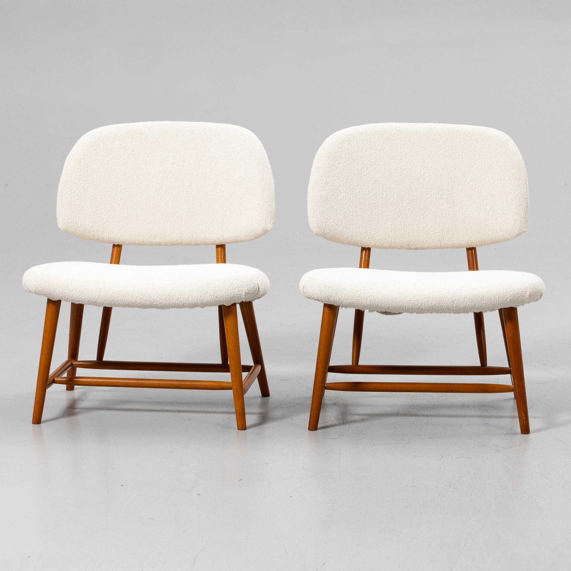 Alf Svensson, Armchairs, a pair, TeVe, Bra bohag. Studio Ljumgs industrier, Malmö, 1950s.
