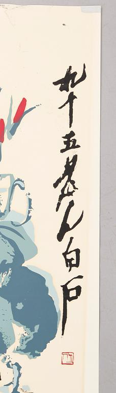 QI BAISHI (CHI PAI-SHIH), serigrafi, signerad i trycket.