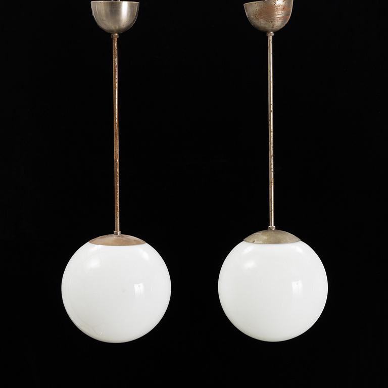 A pair of ceiling lights, 1930's/40's.