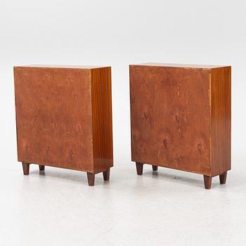 A pair of mahogany book cases, 1940s.