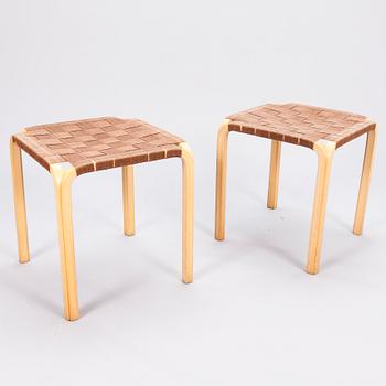 ALVAR AALTO, pallar, 2 st, modell Y61, Artek, 1900-talets mitt.