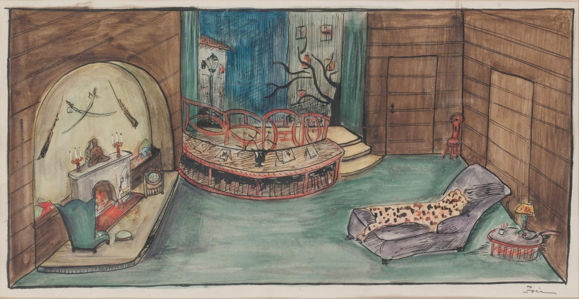 Zoia Krukovskya Lagerkrans, Vardagsrumdinteriörer.