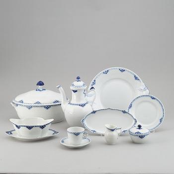 Royal Copenhagen, 28 pieces, porcelain, "Princess", Denmark, 1922-1999.