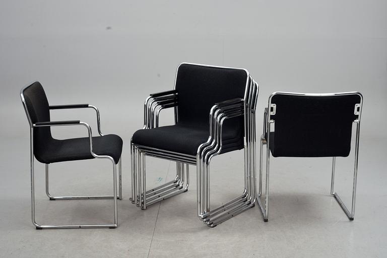 KARMSTOLAR, 6 st, Lindau & Lindekrantz, Lammhults, Sverige, 1990-tal.