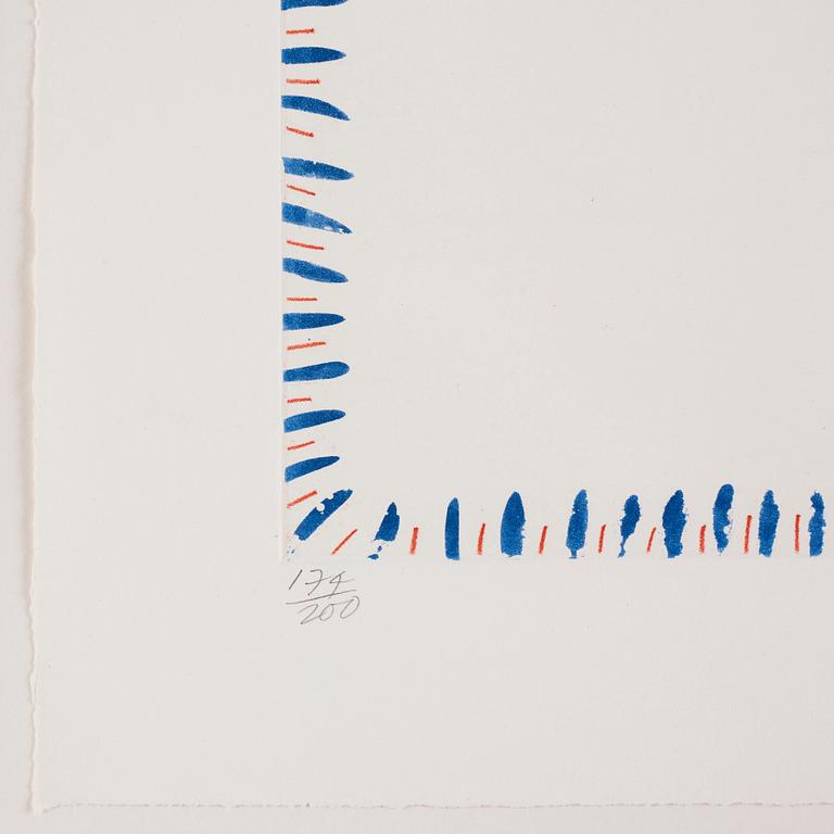 David Hockney, The Blue Guitar (Title Page), from the portfolio 'The Blue Guitar'.