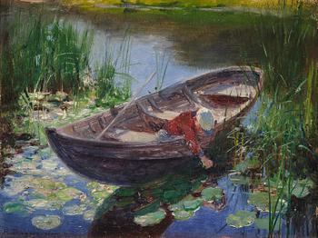 596. Robert Thegerström, In the rowing boat.