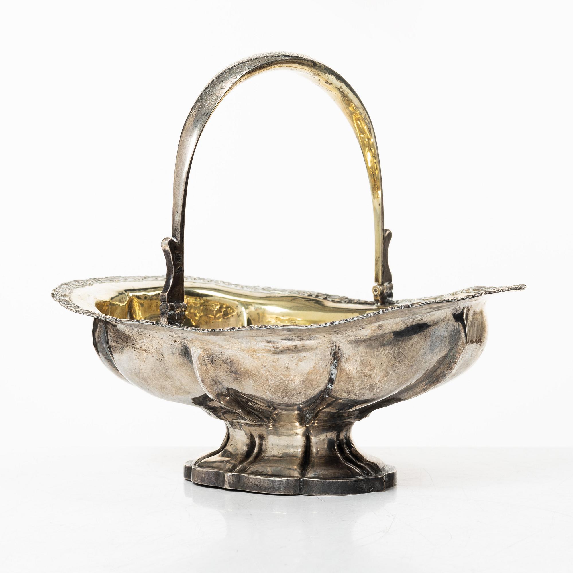 Konfektskål, silver, Moskva, Ryssland 1840.