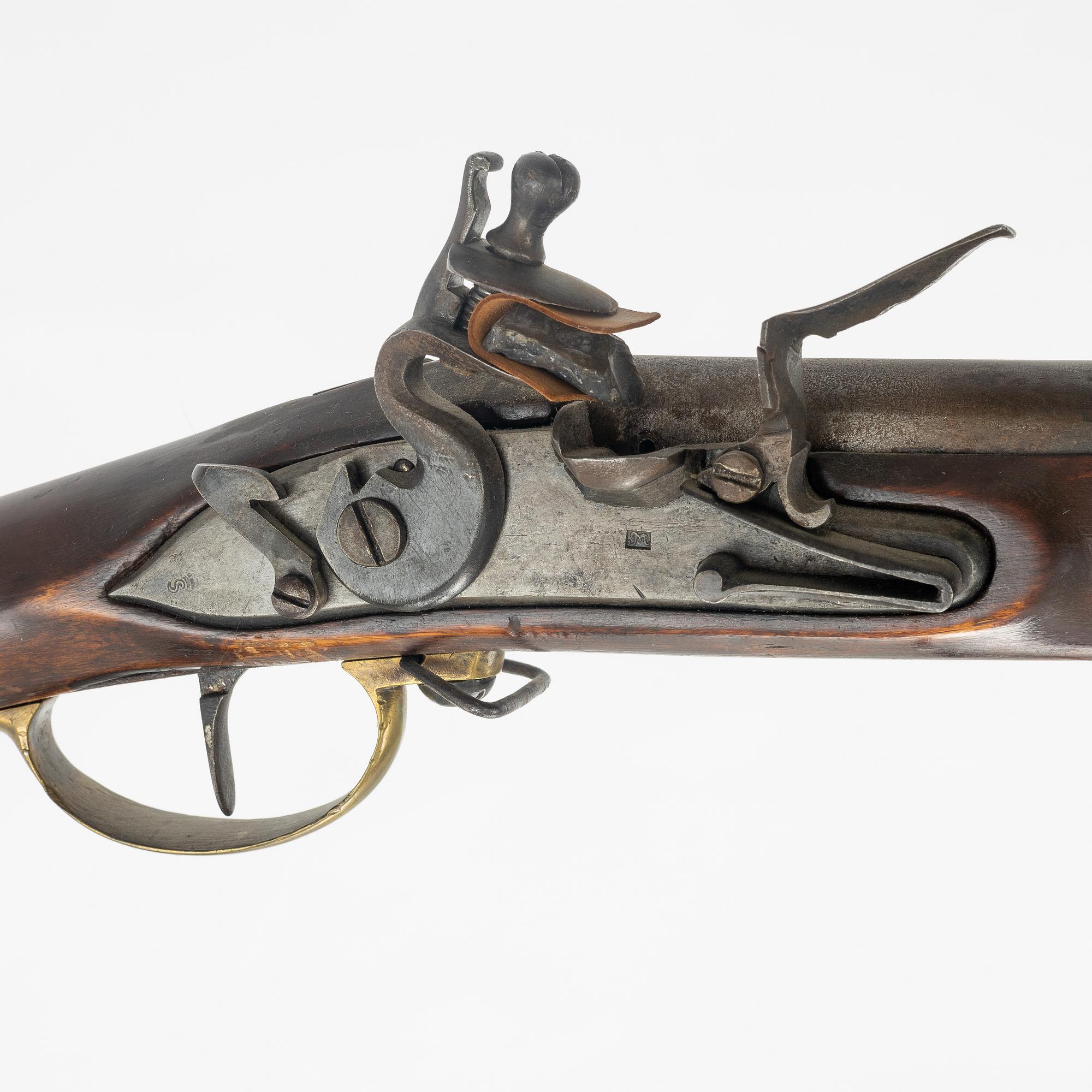 Flintlock rifle, Swedish repair model from the early 19th century.